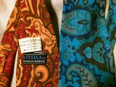 my John Stephen ties ca 1968.jpg and 